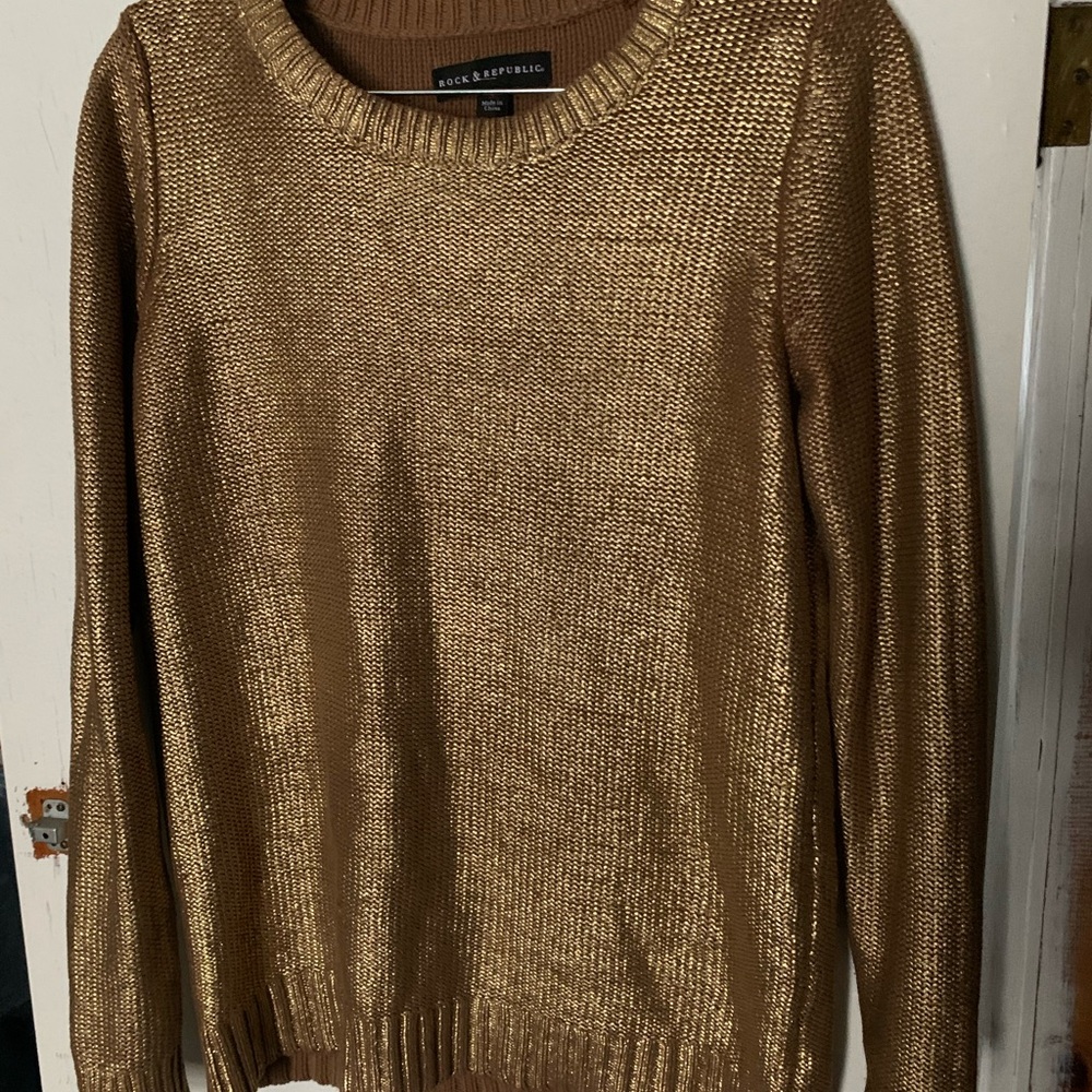 Metallic Gold Sweater